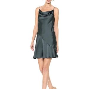 Halston Heritage • Cowl Neck Satin Dress NWT